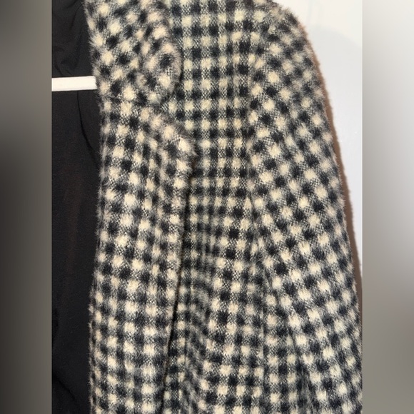 LOFT Black and White Houndstooth Pea Coat Worn ONCE - Picture 8 of 8